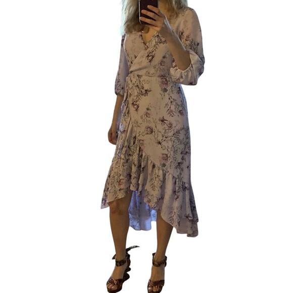Prose & Poetry Christina Faux Wrap Dress, Size S or M, MSRP $525 Rent the Runway - Picture 5 of 11